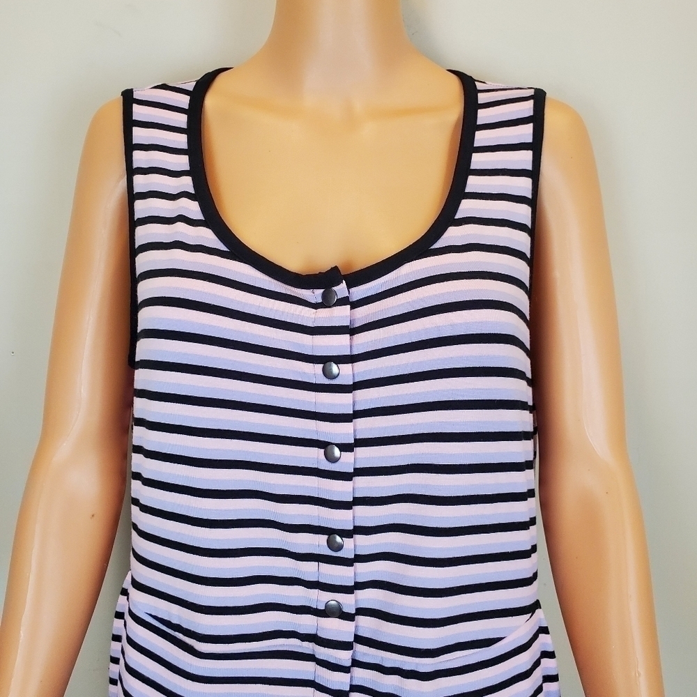 Torrid Sleeveless stripe Flare Jersey Mini dress size 0/L - Picture 7 of 13